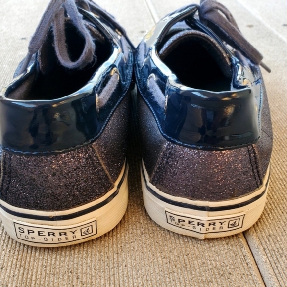Sperry Top Sider 9770868 Biscayne Navy Blue Glitter Boat Shoes Womens Sz US 9.5M - Picture 7 of 11